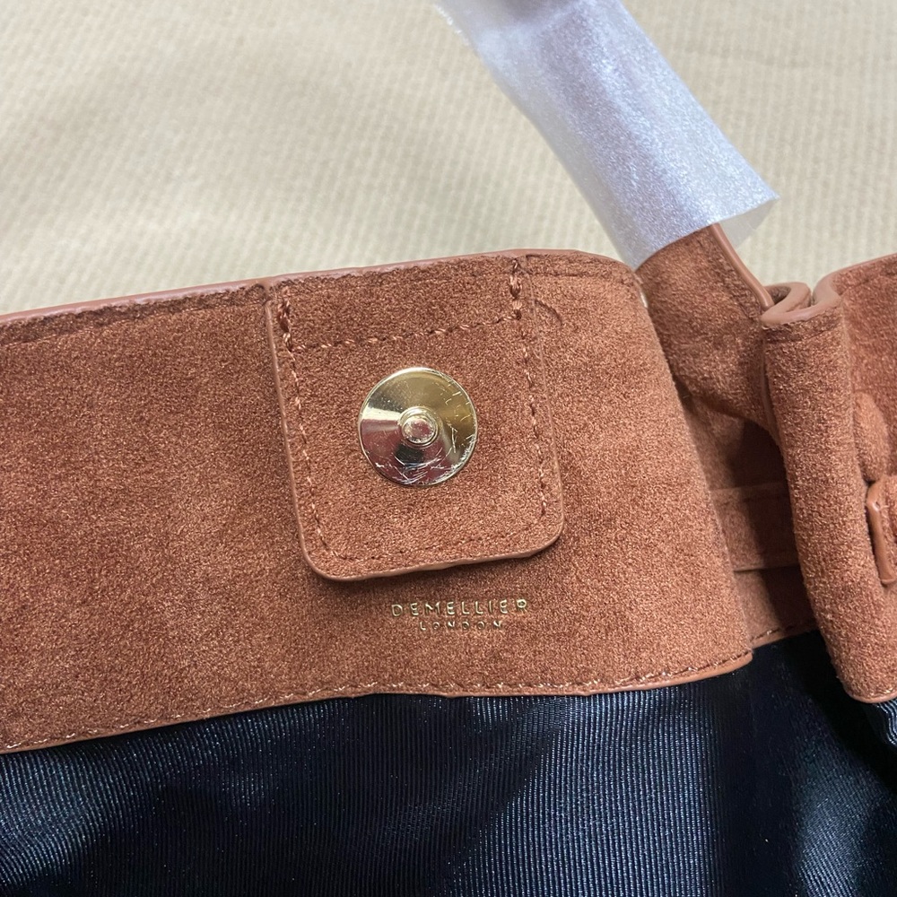 DeMellier Rust Brown Suede Tote - Picture 4 of 6